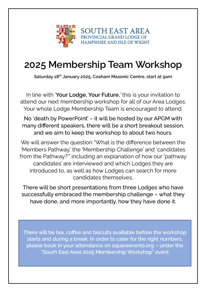 South East Area Membership Workshop 2025